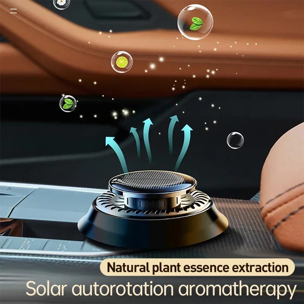 New Car Accessories Perfume Solar Car Accessories Rotating - Temu