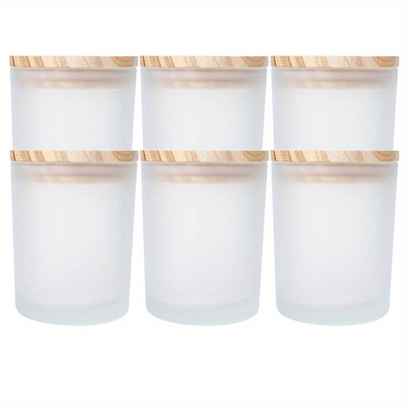 7oz candle making jars lids clear glass storage containers - Temu Mauritius