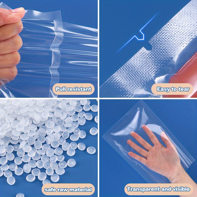 100pcs Vacuum Sealer Bags, No Cutting Required, Multiple Sizes Available