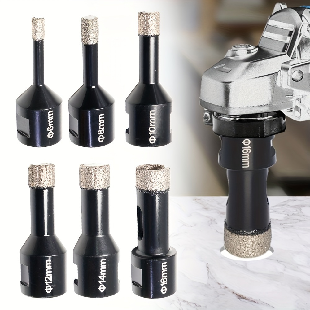 

1pc M14 Thread Dry Vacuum Brazed Diamond Drill Bit - Perfect For Ceramic Tile, Granite & Marble Drilling
