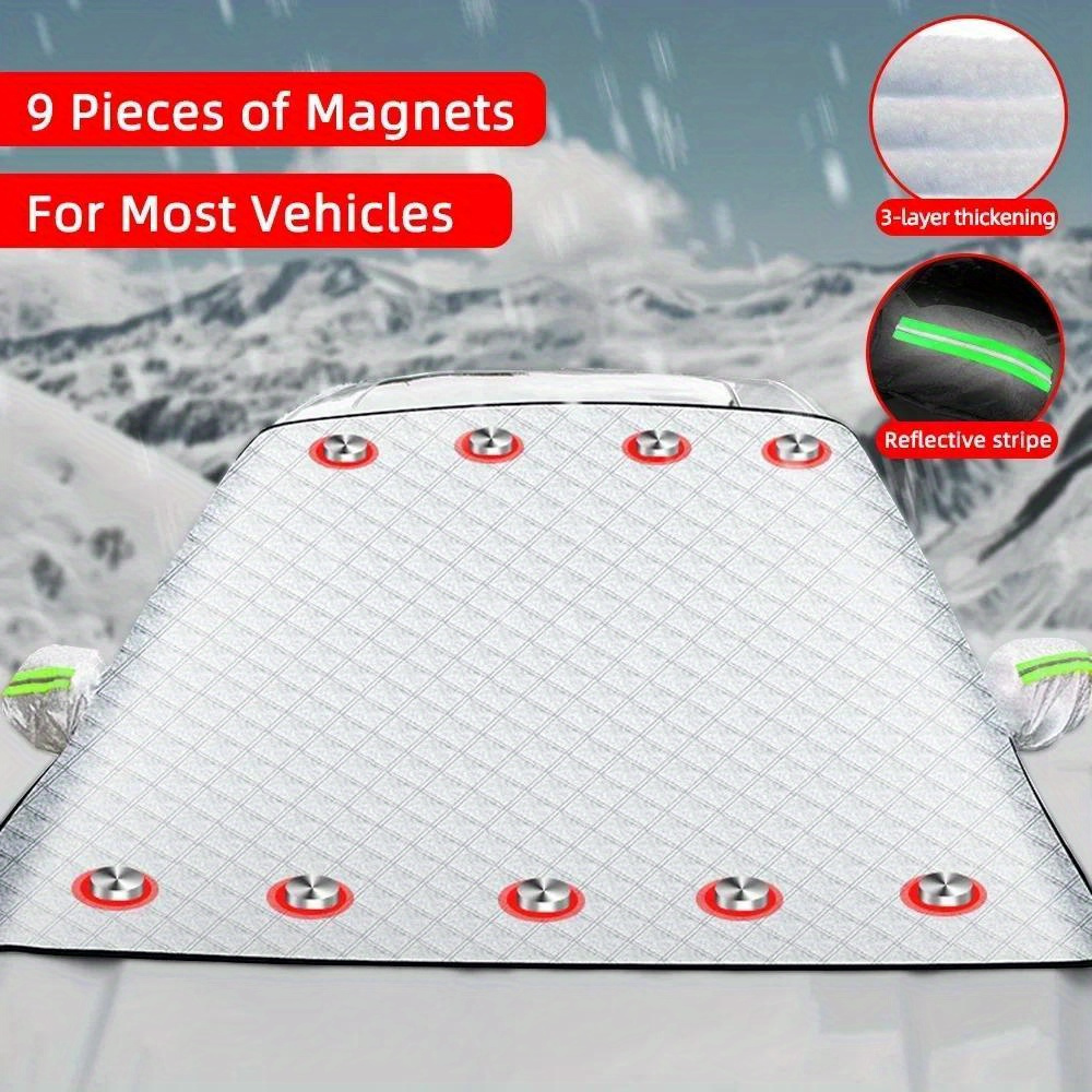 Magnetische Auto Windschutzscheibenabdeckung Eis Frost Schild Schneeschutz  Sonnenschutz Winter
