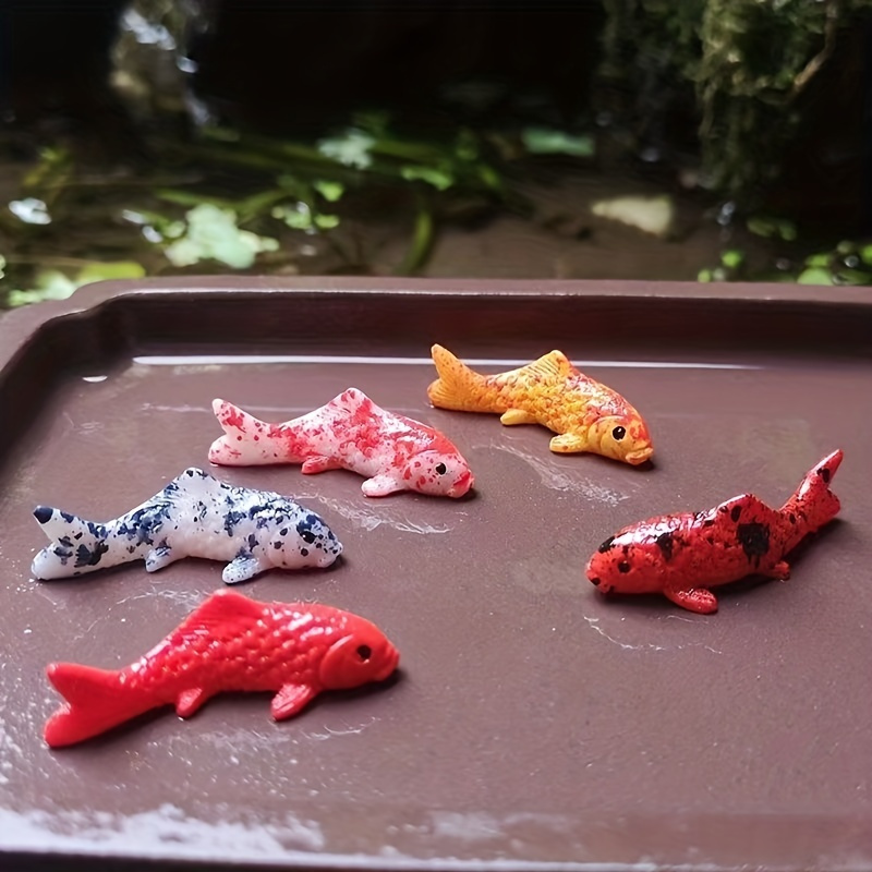 New 1/5pcs Mini Fish Model Miniature Model Fish Carp Simulation Animal Kids  Toys DIY Decorative Goldfish Figurines Home Decor - AliExpress