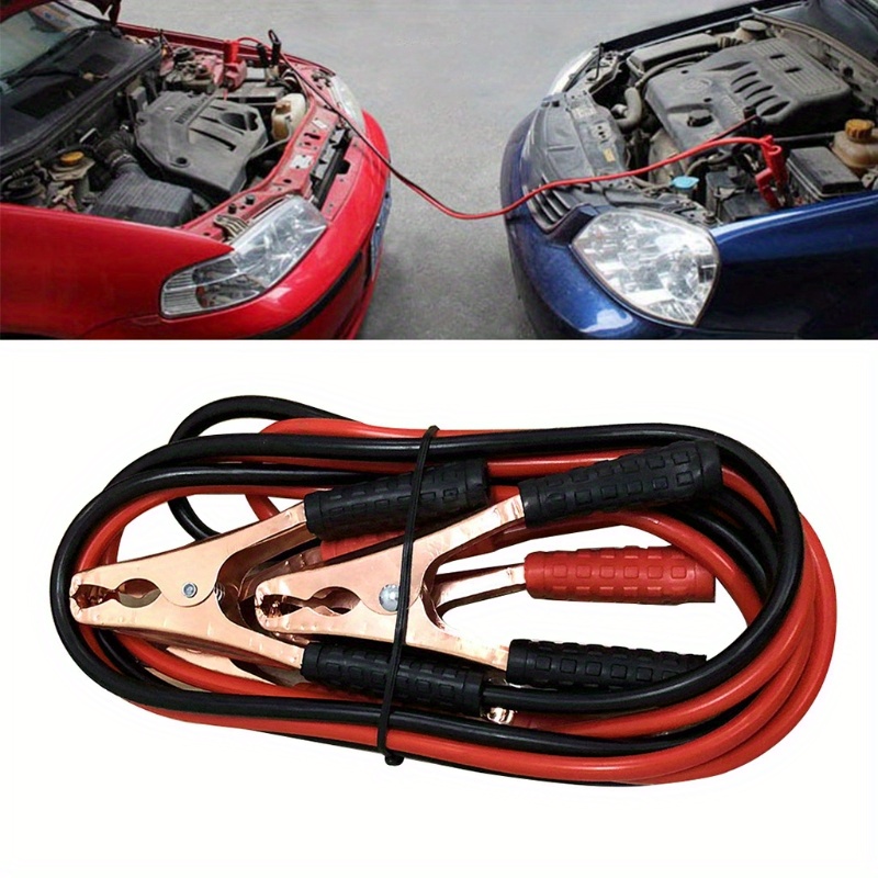 Câble de démarrage de voiture, pince crocodile de batterie de voiture (4M  1000A), adapté pour voiture/camion/moto