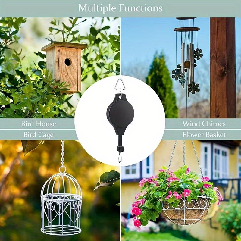 Effortlessly Reach Your Hanging Plants With This Retractable Plant Hook  Pulley Hanger - Patio, Lawn & Garden - Temu