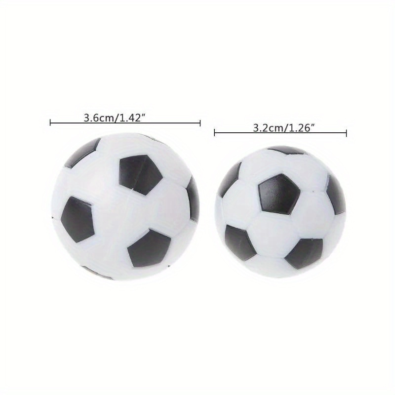 Accessoires de machine de baby-foot 32mm Protection de l'environnement  Football cinq étoiles, une pièce Blanc Et Noir