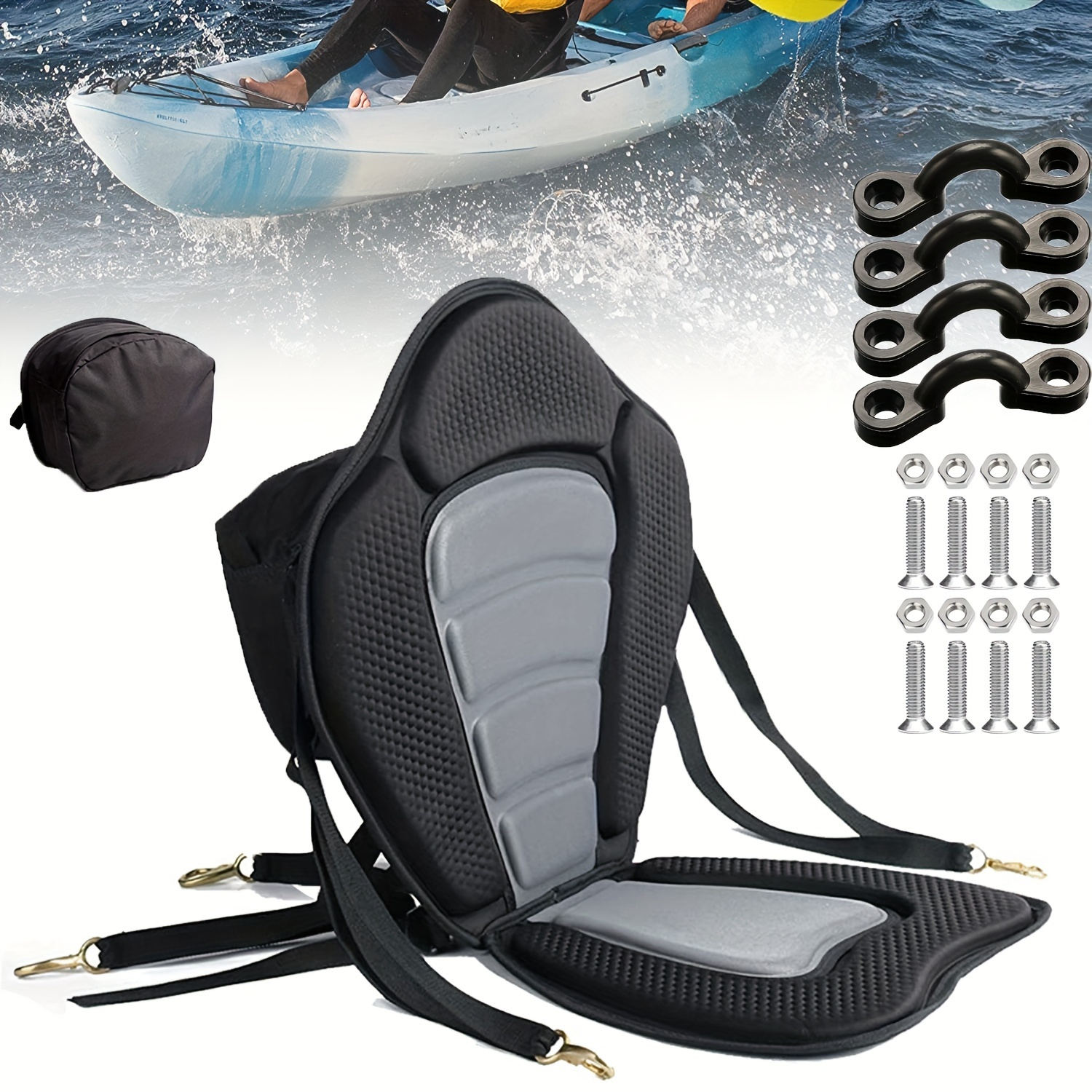 Hornet Watersports Anti Slip Kayak Seat Cushion Ideal Waterproof Seat Pad for Sit in Kayak, Inflatable Kayak, Canoe and Boat. Comfort Accessories for