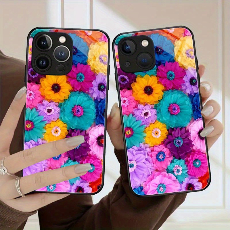 

Fashion Dazzling Phone Case Glass Back Cover For Iphone 15 Pro Max 15 Plus Iphone 14 Pro Max 14 Plus 13 Pro Max 12 Pro Max 11 Pro Max Suitable Gift