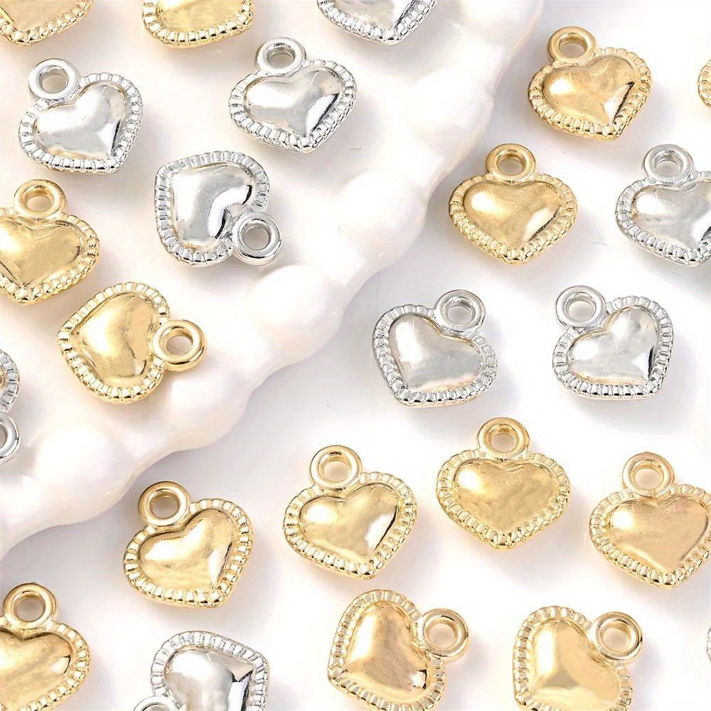  60 Pieces Heart Charms Alloy Charms for Jewelry Making Glitter  Mini Heart Pendants for DIY Mother's Day Valentine's Day Earring Bracelet  Necklace Charms (Red, Pink, Rose Red) : Arts, Crafts 