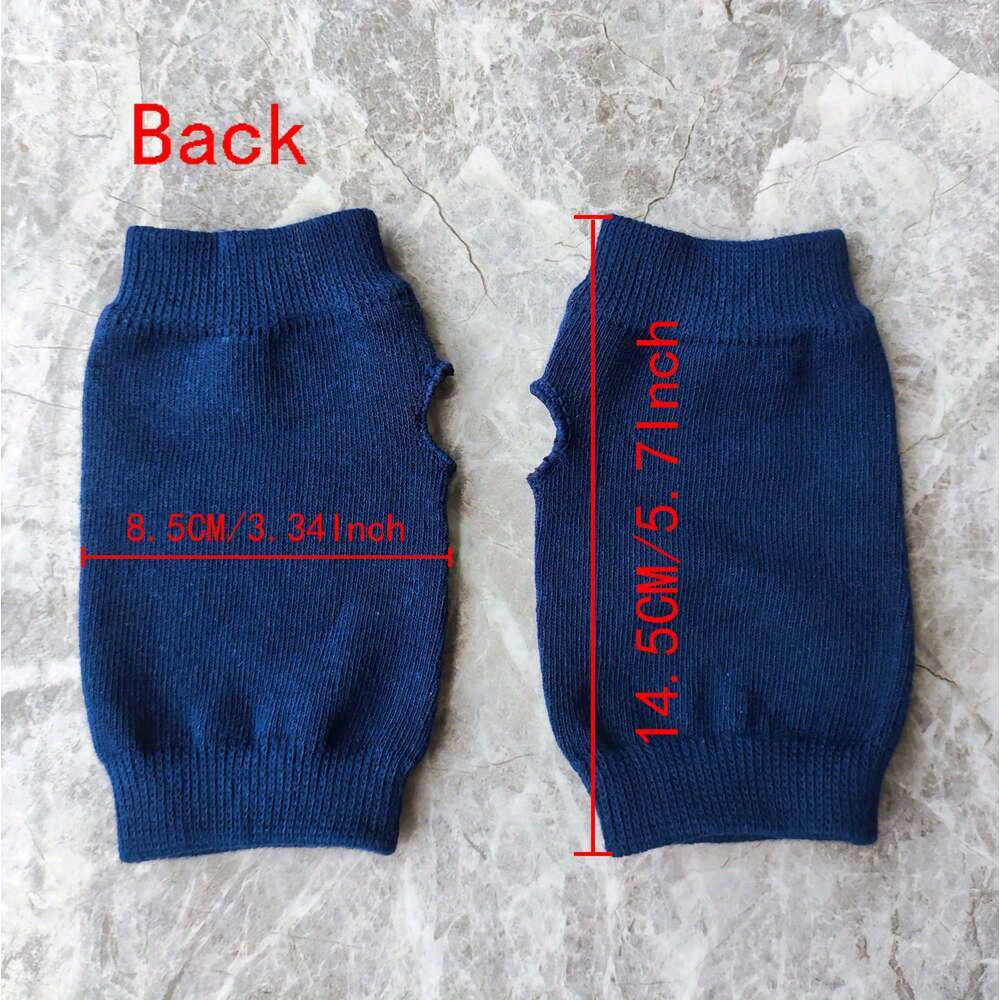 Retro Dog Head Knitted Fingerless Gloves Winter Cold Proof