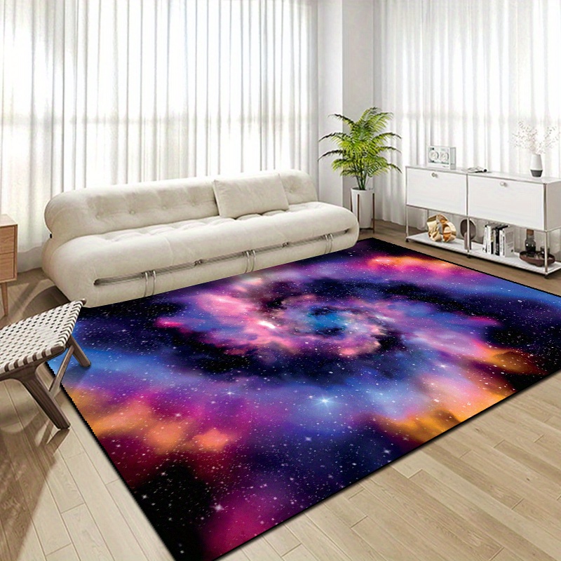 Galaxy Round Rug Planet Kreis Teppich mit Quasten Alphabet