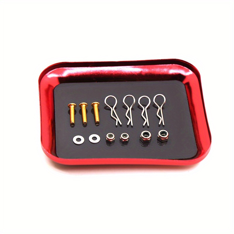 1pc Small Parts Organizer Case Small Parts Organizer Box Metal Magnetic  Screw Tray Aluminum Alloy Screw Tray Cell Phone Mount Square Tray Screw  Organizer Tray Magnetic Tool Holder