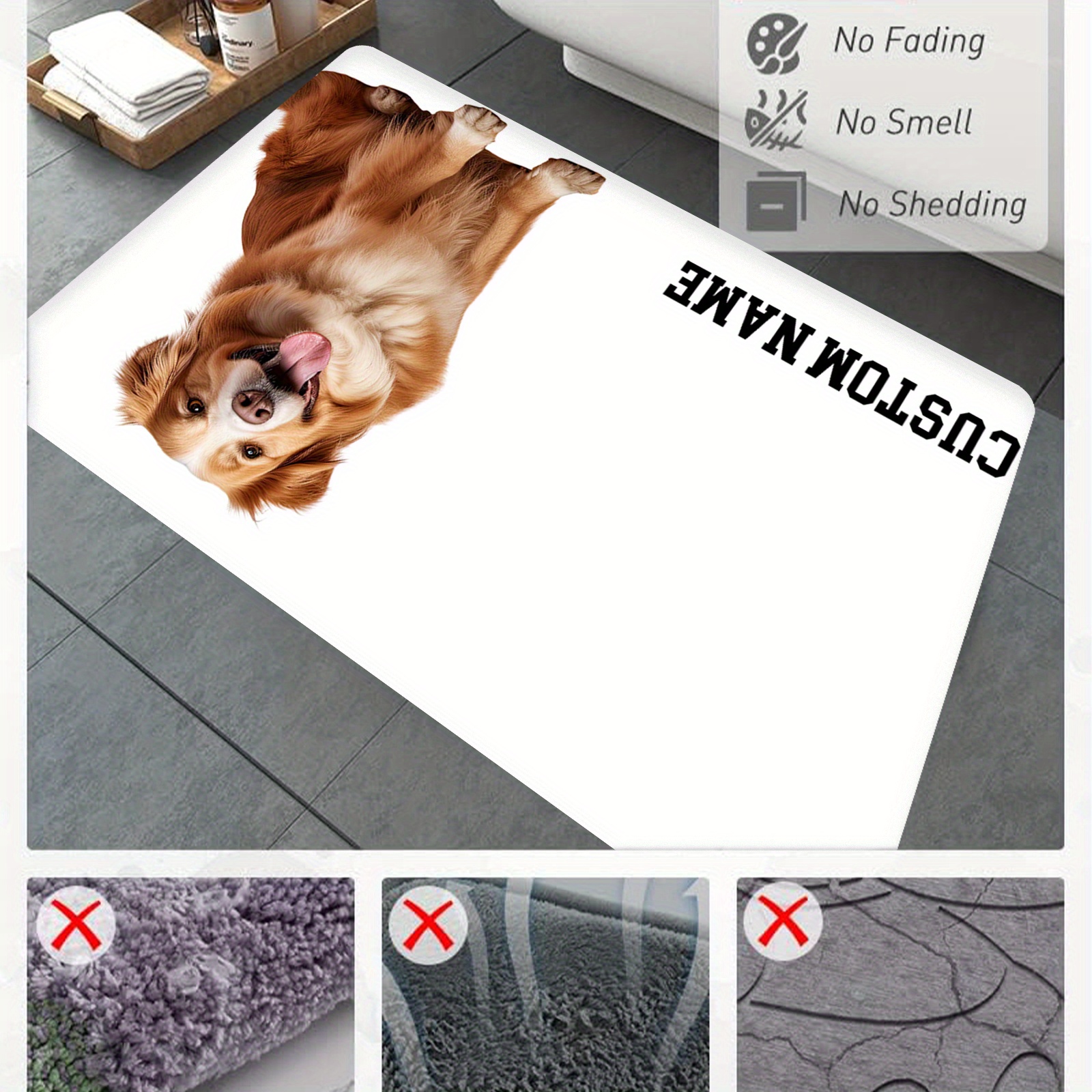 Tapis pour Animal de compagnie avec Photo et Texte