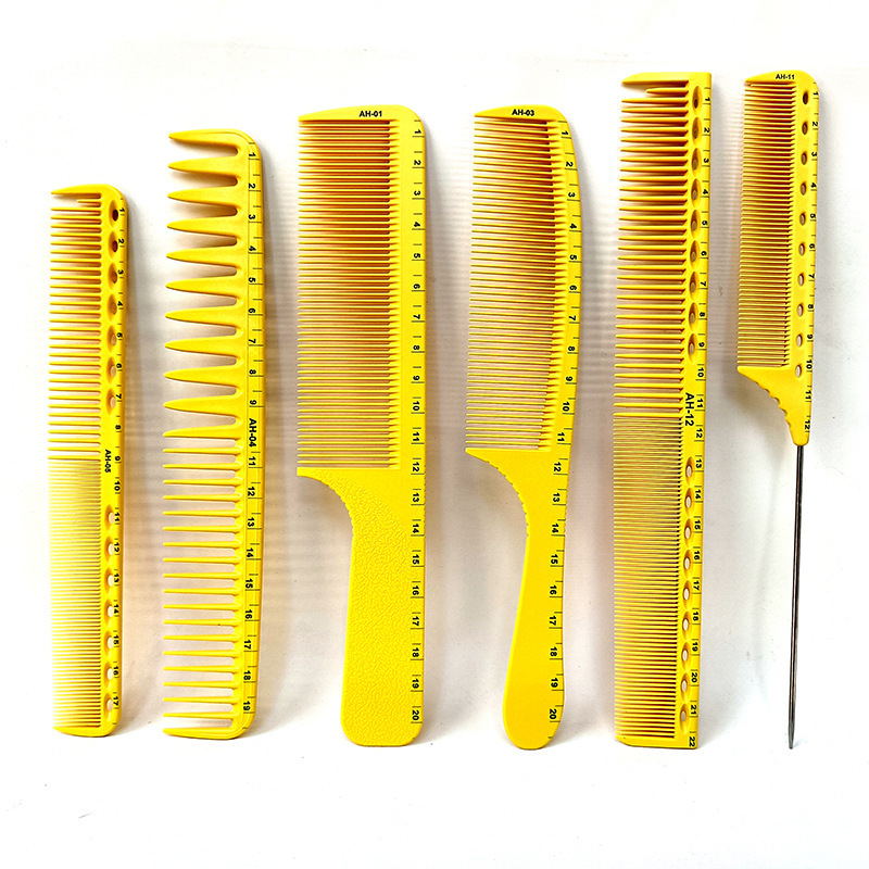 

6pcs/set Hair Styling Tools Kit Double Tooth Brush Fine Tooth Comb Wide Tooth Comb Pin Tail Comb Anti Static Brush Flat Top Brush Portable Professional Hairdressing Accessories For All Hair Type