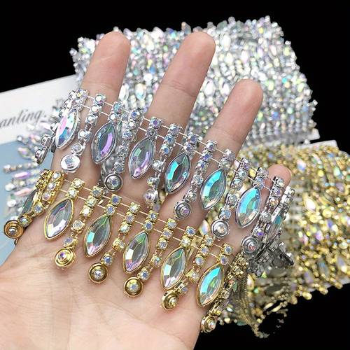 1 piece of 1 yard 3cm 1 18 inch ab chain tassel lace ethnic clothing skirt accessory edge material diy chain