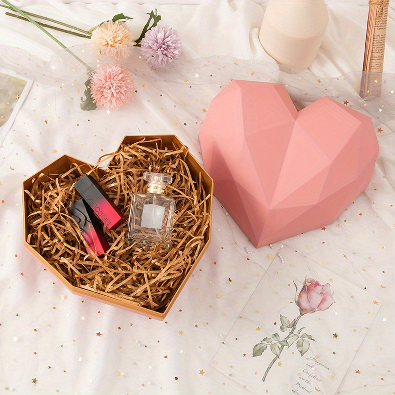 1pc Heart Shaped Flower Box Valentine Gift Packaging Box With