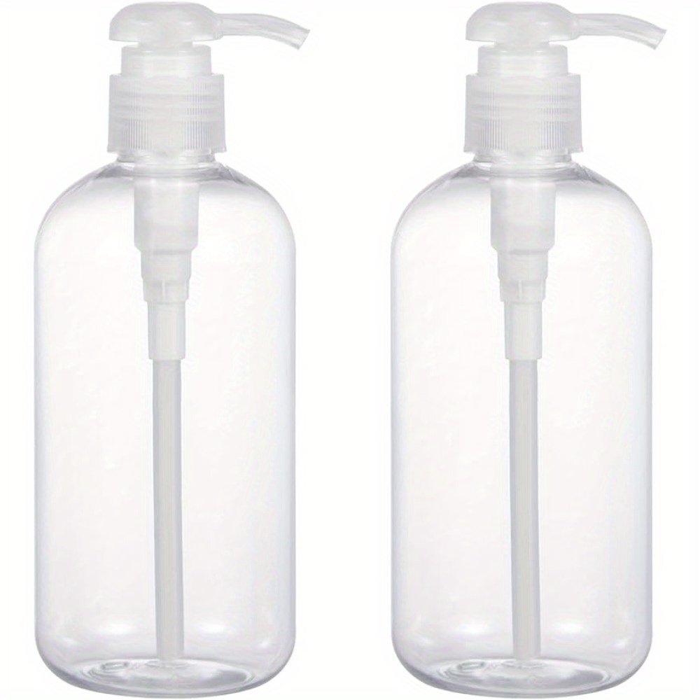 

Pump Bottle, 2 Pack Shampoo Bottles With Pump, 10oz Refillable Plastic Soap Dispenser Pump Bottle For Shampoo Conditioner, Shampoo Lotion Body Wash
