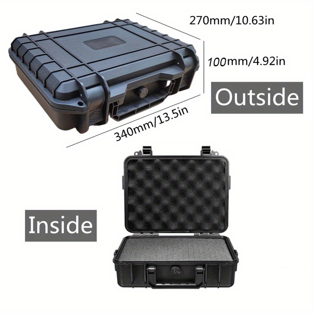 Waterproof Plastic Carrying Case Tool Box Pre cut Sponge - Temu