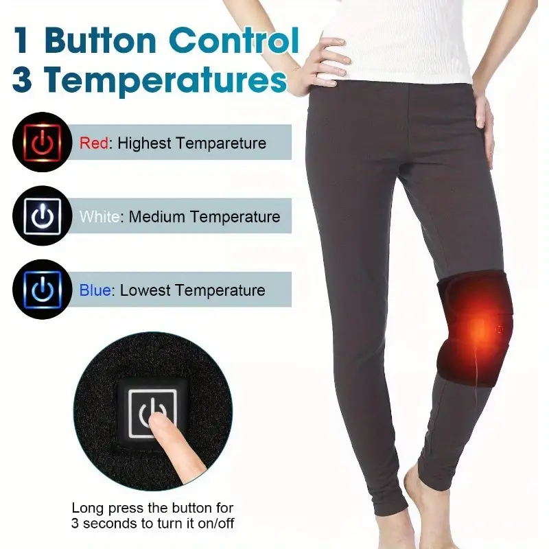 Heated Knee Brace Wrap Knee Heating Pad for Arthritis Pain Relief