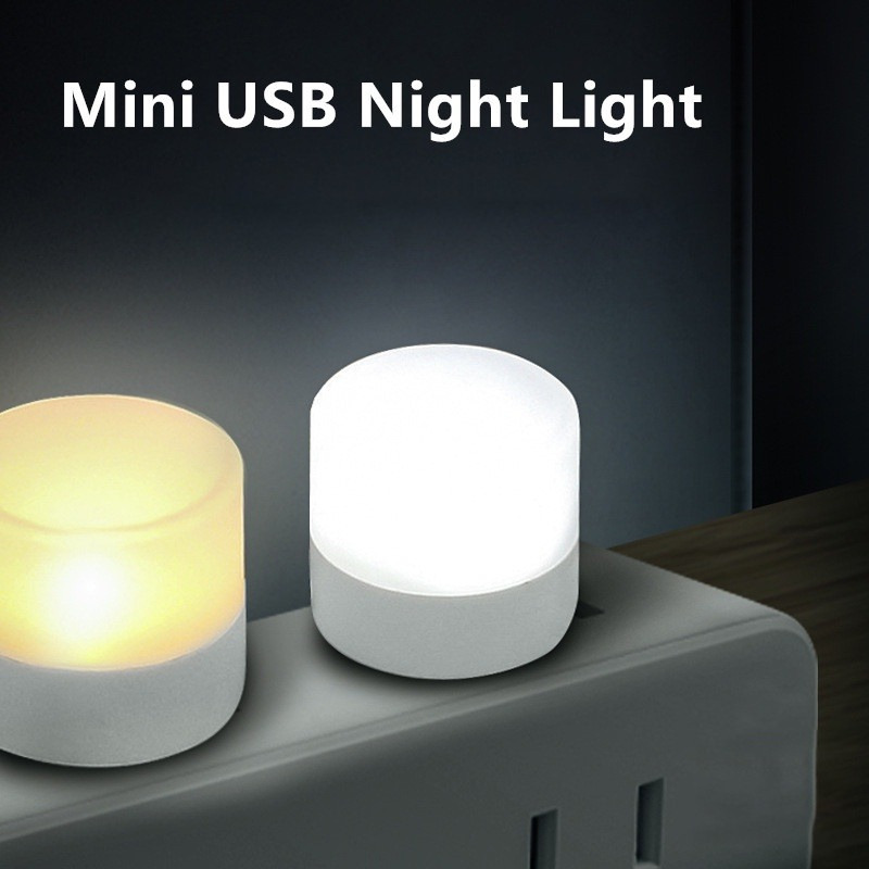 USB-Stecker Lampe Mobile Power Charging Buch Lampen Led Kleines rundes  Licht Nachtlicht