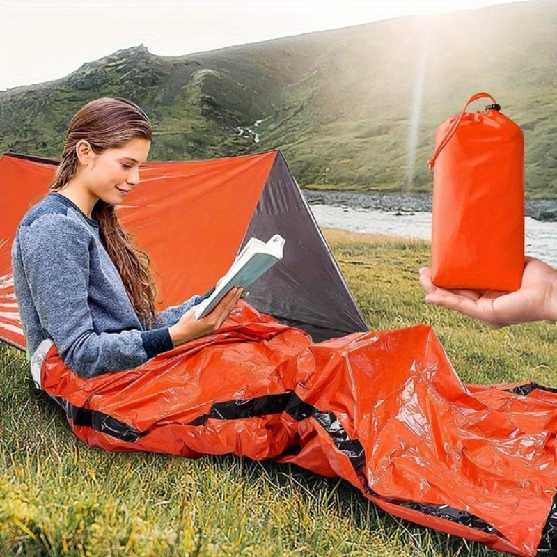 2PCS Couverture de Survie Reutilisable Sac de Couchage de Survie pour Le  Camping en Plein Air
