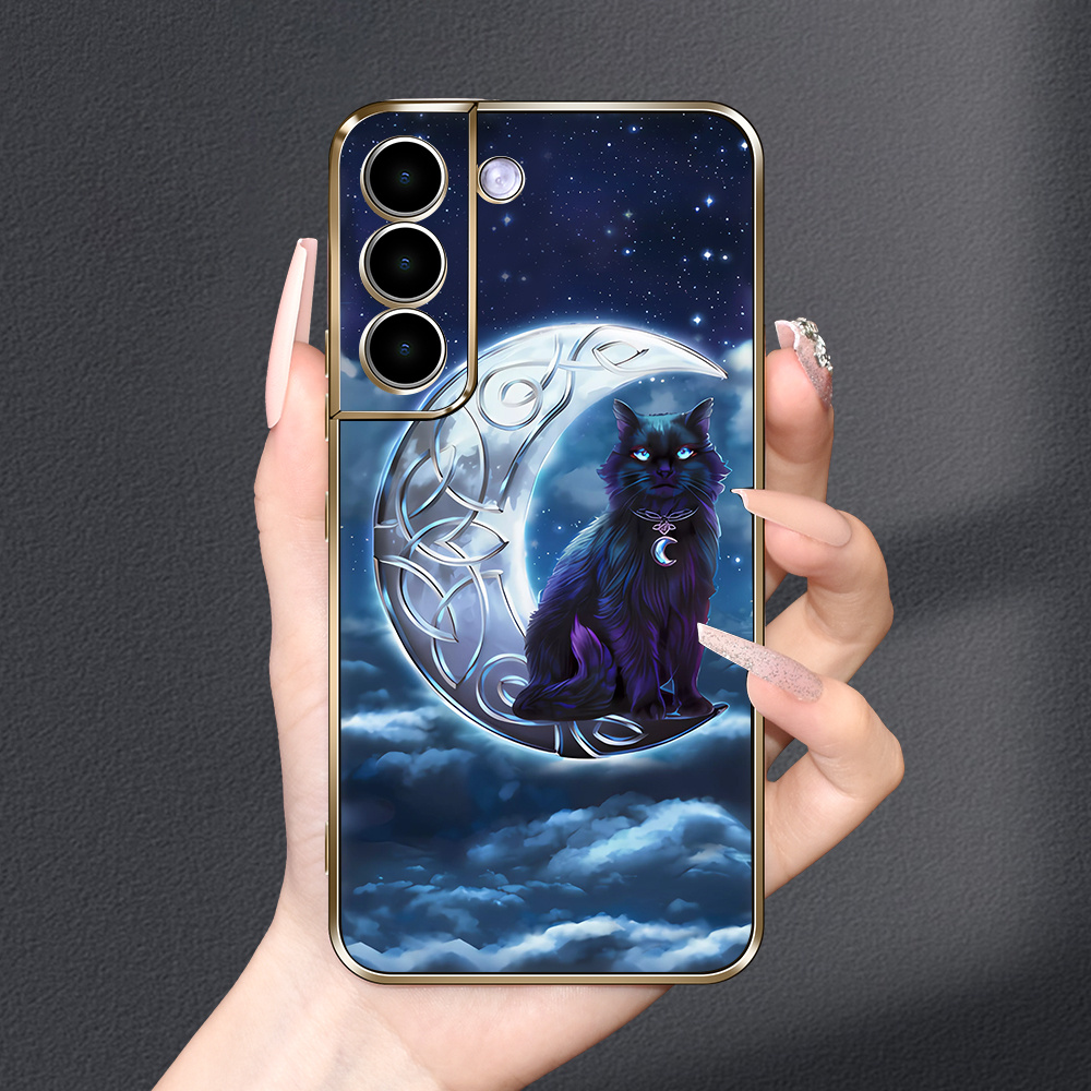 

Moon Star Pattern High-end Electroplating New Phone Case For S23ultra/s23/a24/a34/a54/a12/a52/a23/a51/a32/a33/a13/s21/s22/s21fe/s20fe/a52/s10+/s22ultra Anti-fall Phone Case