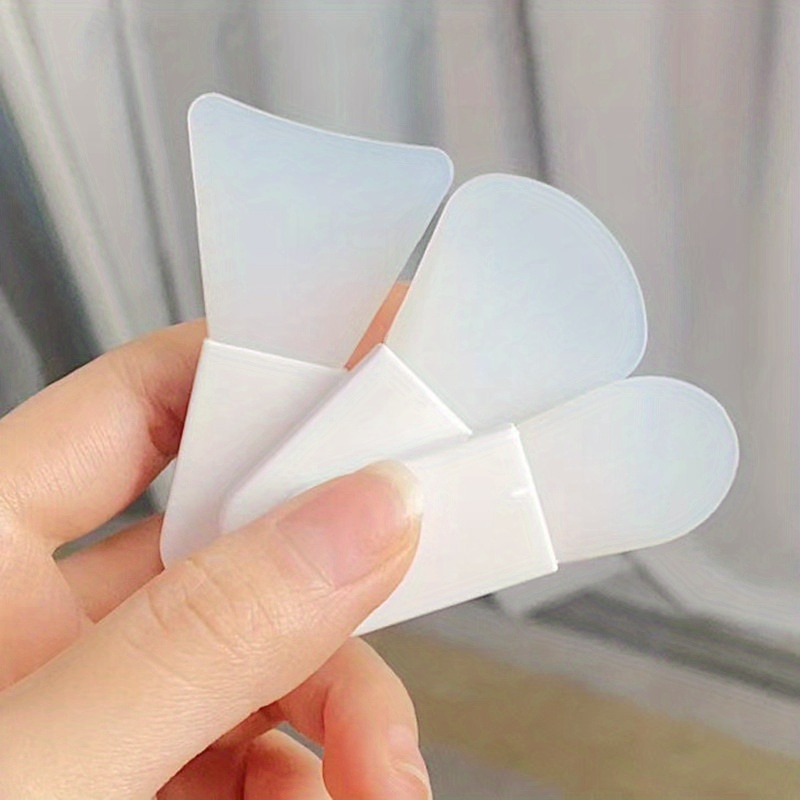 TEMU 3pcs Mini Silicone Face Mask Brushes - Soft, Portable, - Tools For Applying Facial Masks , Ideal For Facial Masks And Makeup Application, Beauty
