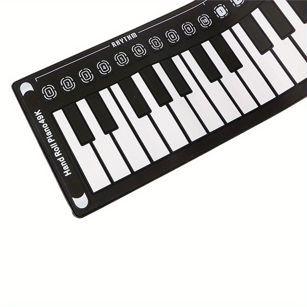  Roll Up Piano,49 Keys Electric Piano Keyboard,Portable Keyboard  Piano,Keyboard Piano for Beginners(Silver) : Musical Instruments