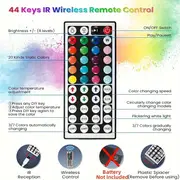 3.28Feet/16.4Feet/32.8Feet/49 2Feet/65.6Feet Music Synchronized RGB 2835 LED Strip Light, With 44-key Remote Control, Suitable For Bedroom, Room, Home Decoration, Party/festival Decoration/Halloween/Christmas, DC 5V USB Power Supply (with Battery) details 1