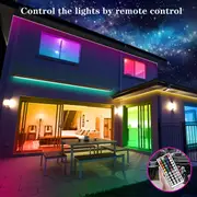 3.28Feet/16.4Feet/32.8Feet/49 2Feet/65.6Feet Music Synchronized RGB 2835 LED Strip Light, With 44-key Remote Control, Suitable For Bedroom, Room, Home Decoration, Party/festival Decoration/Halloween/Christmas, DC 5V USB Power Supply (with Battery) details 4