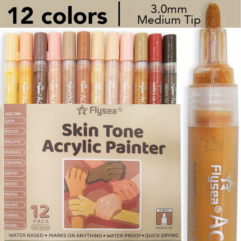12/ 24 colori Morandi Set di pennarelli per vernice acrilica per