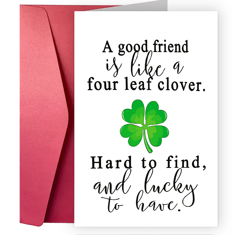 Lucky Clovers Valentines Card For Boyfriend - I'm So Lucky To Have