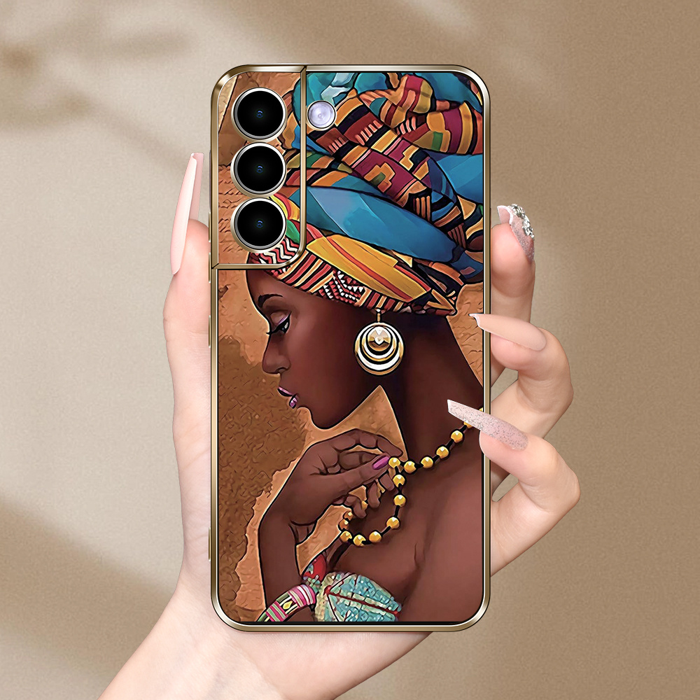 

Hand-painted Girl Pattern High-end Electroplating New Phone Case For S23ultra/s23/a24/a34/a54/a12/a52/a23/a51/a32/a33/a13/s21/s22/s21fe/s20fe/a52/s10+/s22ultra Anti-fall Phone Case
