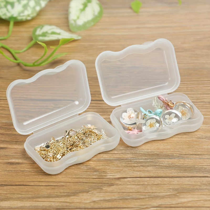 14Pcs Rectangular Clear Small Jewery Boxes and Big Storage Case Portable  Beads Earring Necklace Packaging Organizer with Lid - AliExpress
