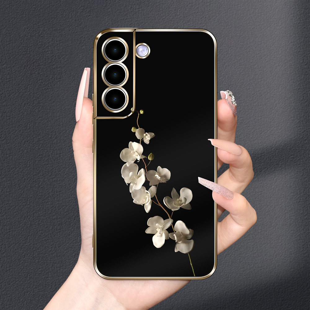 

Azalea Art Of Beauty Black Electroplated Phone Case Non-slip Durable All-match For Samsung Galaxy S21 S23 Fe/a12/a13/a14/a52s 5g Galaxy S22 U1tra 5g Phone Case Samsung Galaxy S23 Ultra