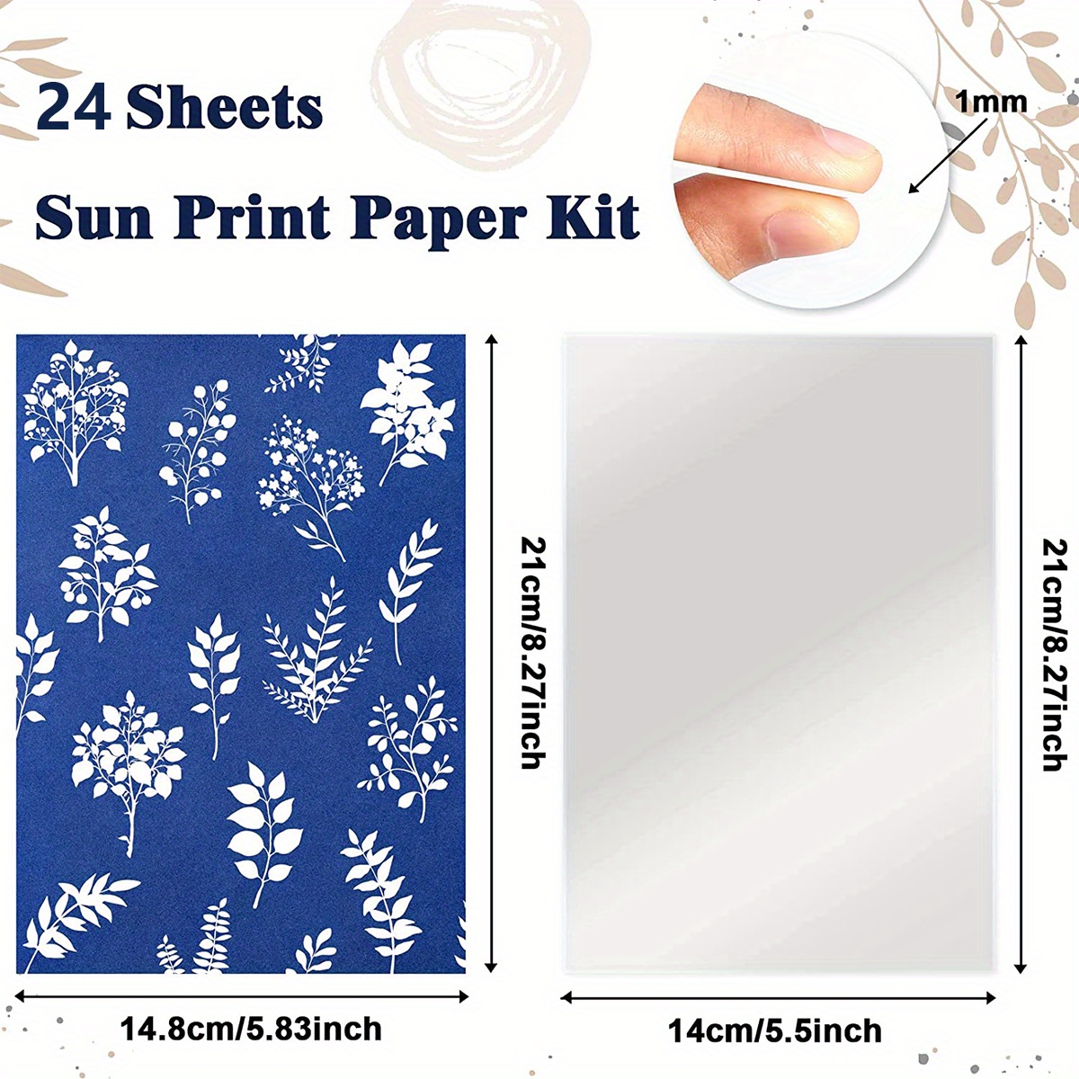 Sun Print Paper Kit Sun Art Paper Sensitivity Nature - Temu