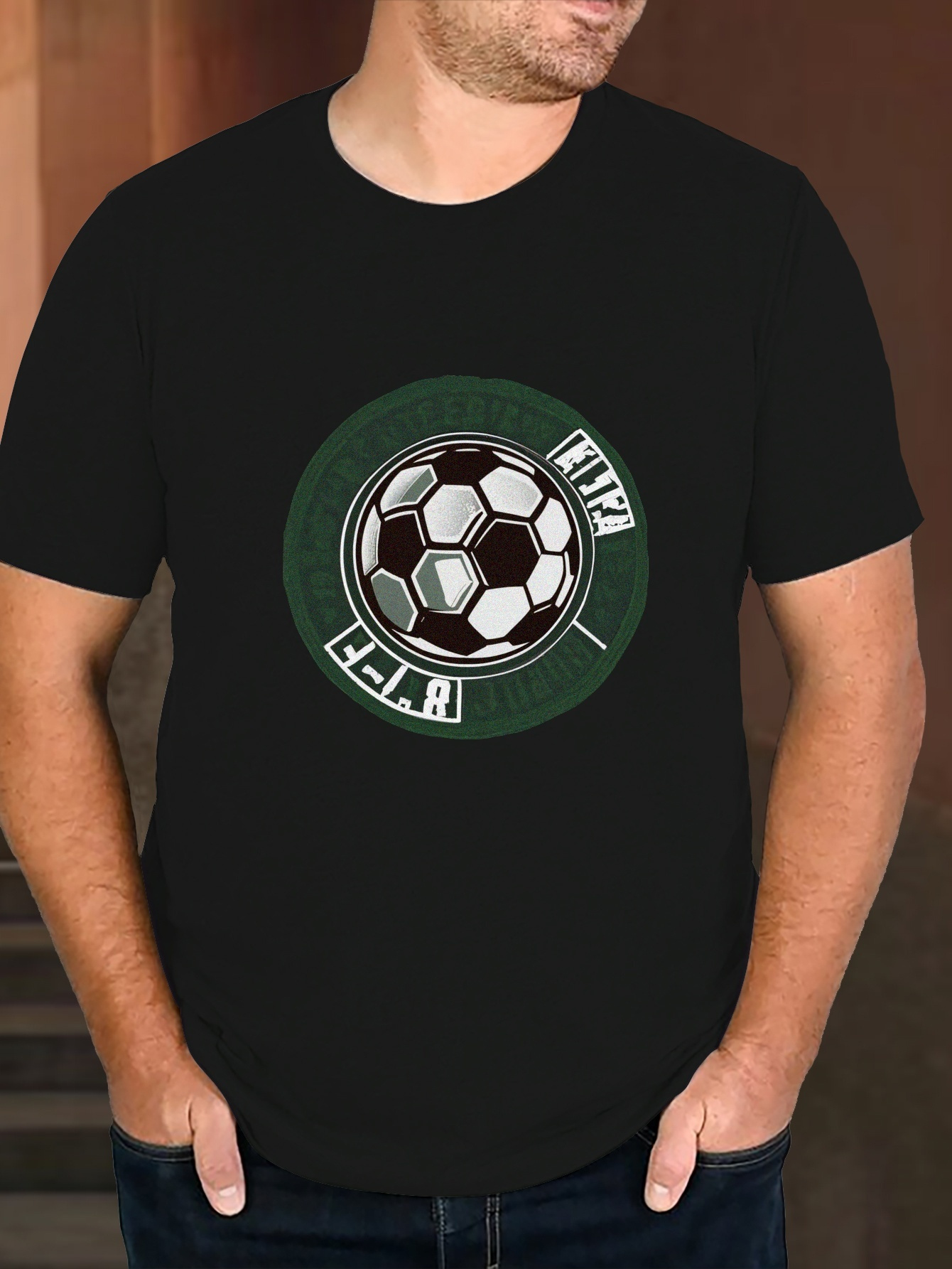 Plus Size Camiseta Fútbol Estampado Gráfico Hombres - Temu Chile