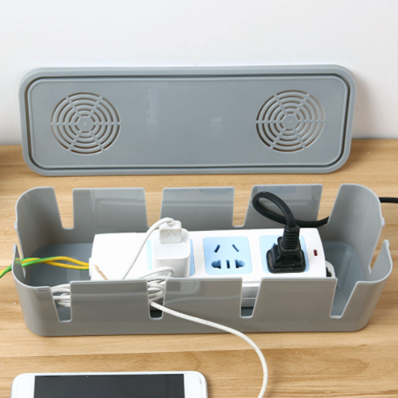 Caja de almacenamiento de enrutador WiFi, cubierta de enrutador de módem,  estante de plástico, tira de alimentación, gestión de cables, soporte  organizador de escritorio de oficina - AliExpress