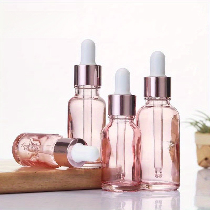 

3pcs Essential Oil Dropper Bottles Transparent Glass Dropper Bottle Empty Refillable Container Travel Accessories 5/10/20/30ml