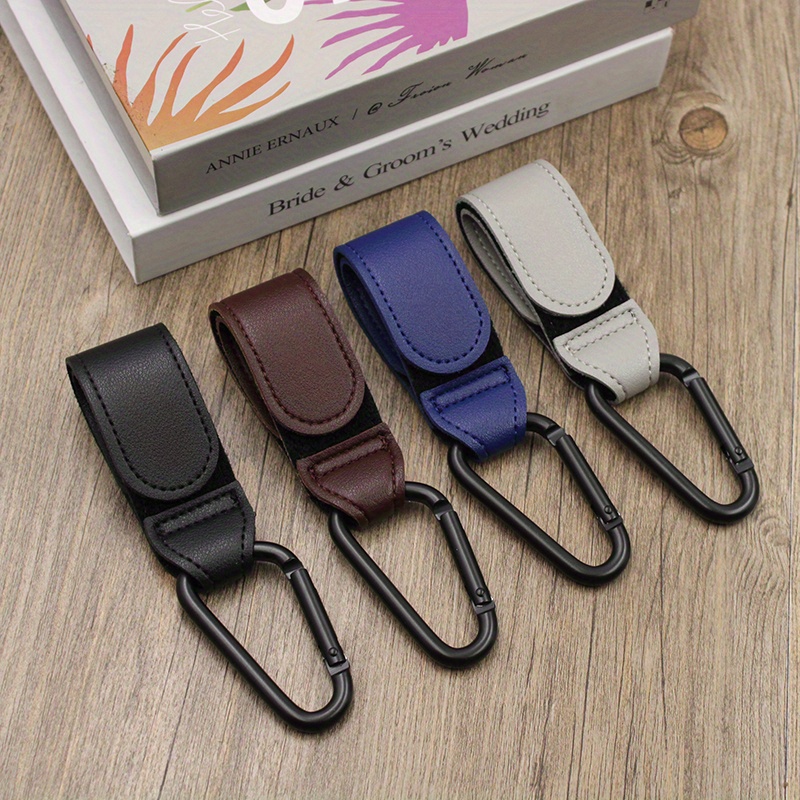 2pcs stroller hooks bag hooks for hanging diaper bags multi purpose hooks for grocery shopping bags   leather pram straps christmas halloween thanksgiving day gift   leather details 5