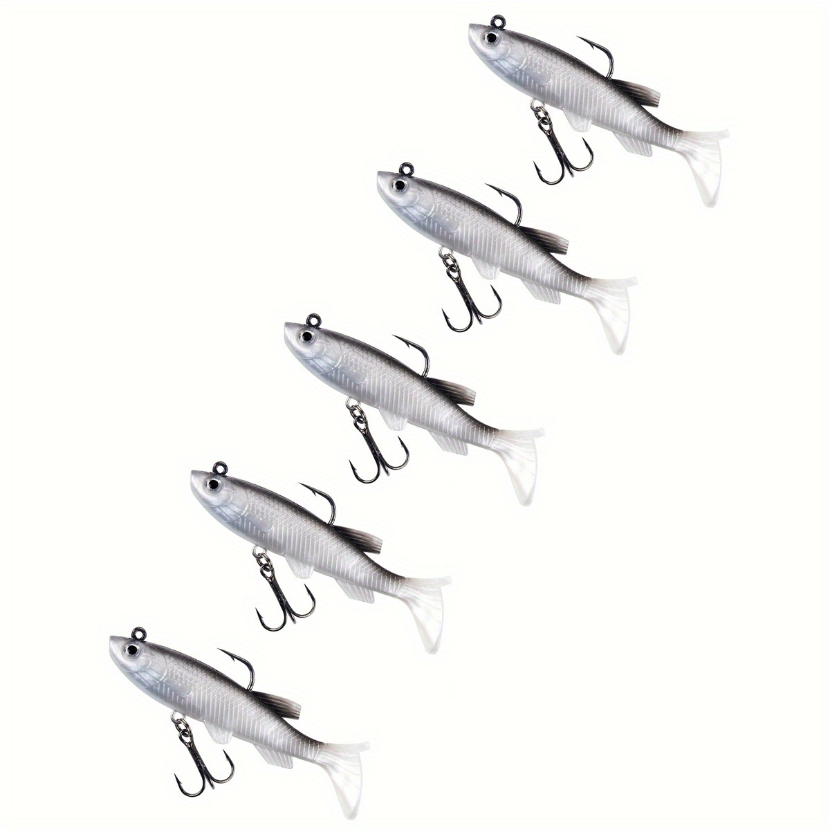 1/3/5pcs Soft Jig Silicone Fishing Lures - Effective Artificial Bait For  Bass Fishing In Freshwater And Saltwater