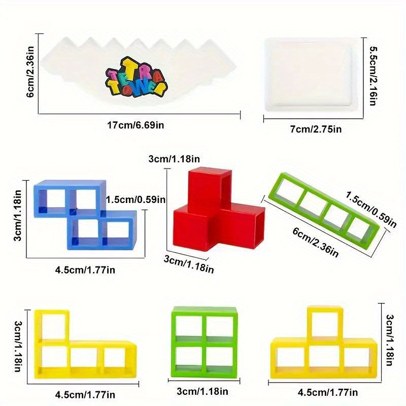 Tetra Tower Balance Stacking Blocks Game Board Games 2 - Temu