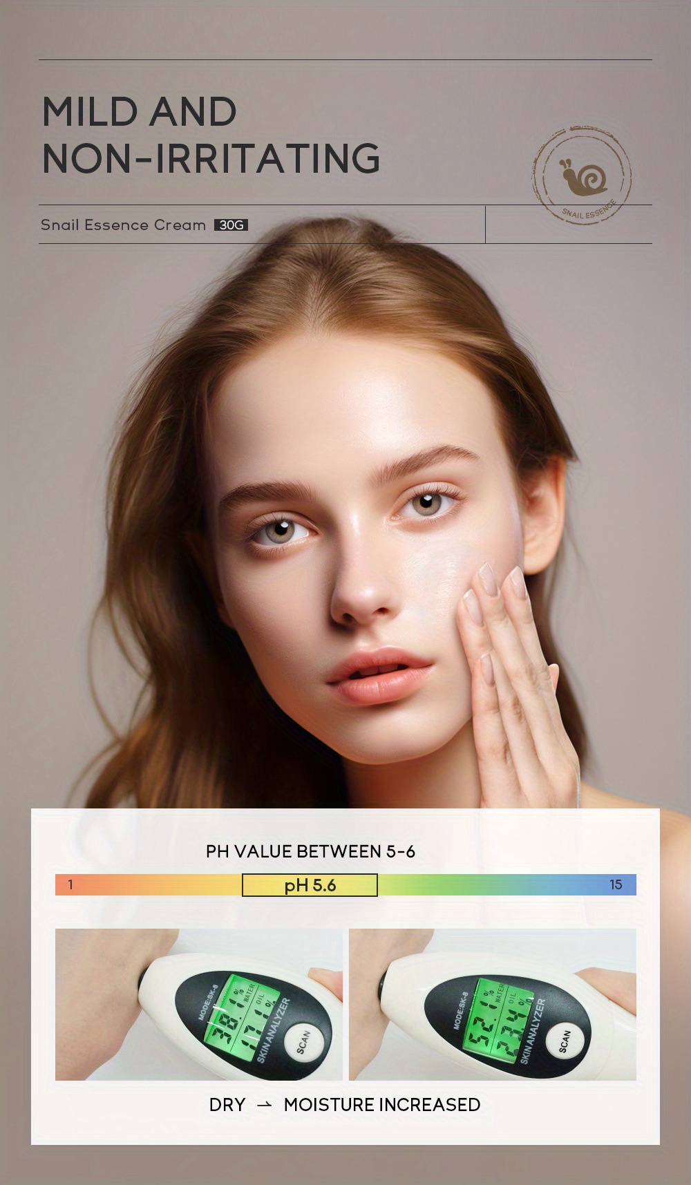 1.01oz Hyaluronic Acid Face Cream With Salicylic Acid, Lactic Acid And