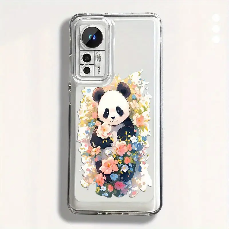Flower Panda Pattern Lightweight Shockproof Anti fall Phone - Temu New ...