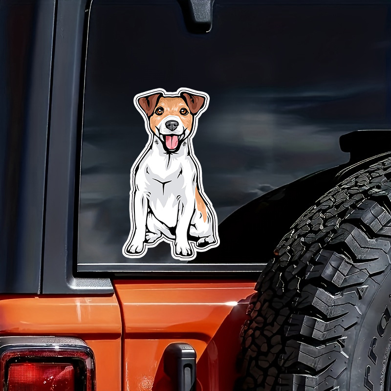 

Wickedgoodz Jack Russel Terrier Vinyl Decal - Dog Bumper Sticker - For Laptops Tumblers Windows Cars Trucks Walls