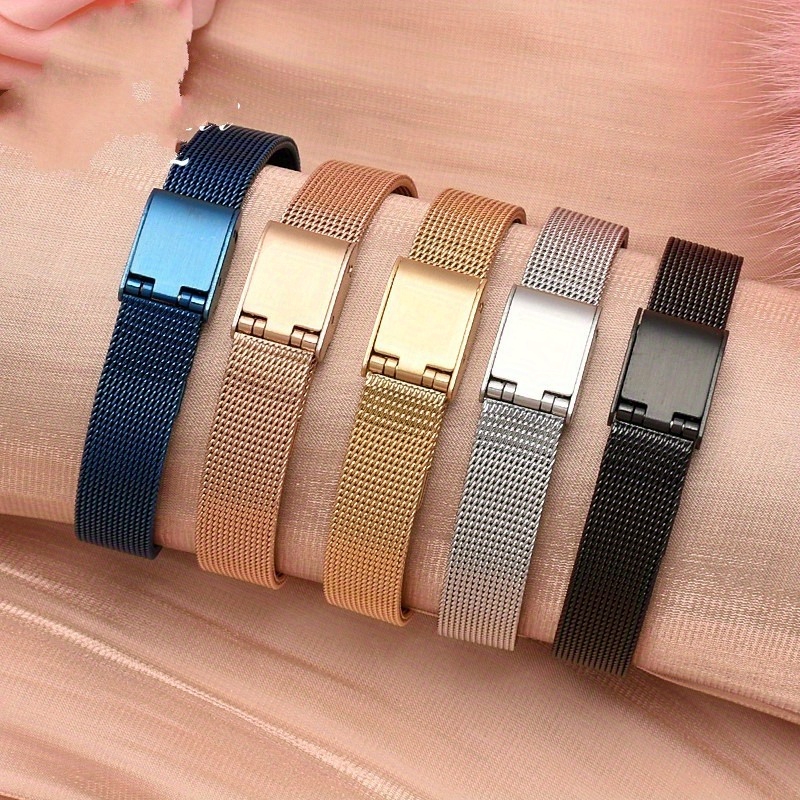 Stainless Steel Bamboo Joint Watch Strap Straight Interface Watch Metal  Strap - Temu United Kingdom