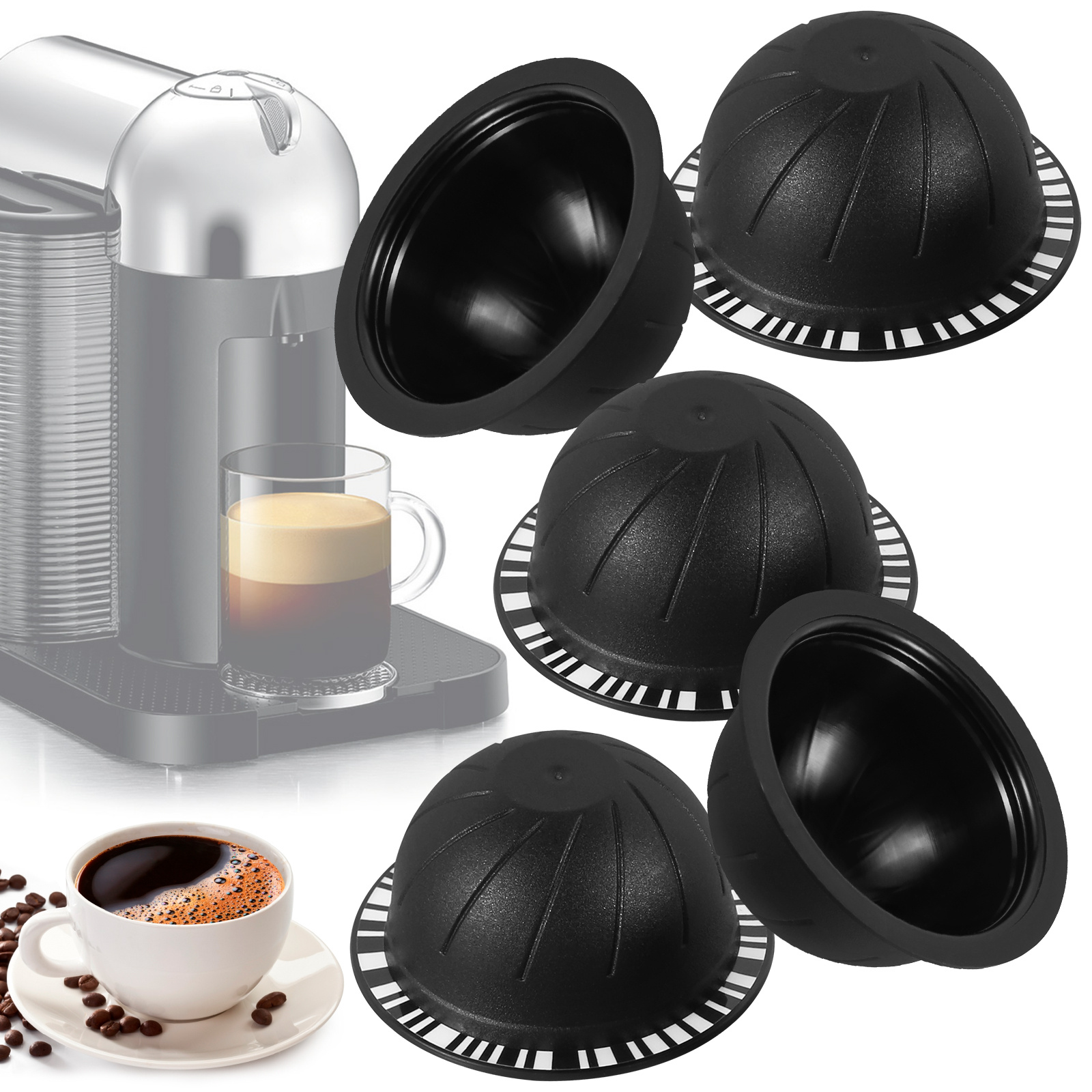 Cápsulas de café reutilizables, tapa de silicona Compatible con Bosch Happy  Suny Vivy Tassimo 60/180ml