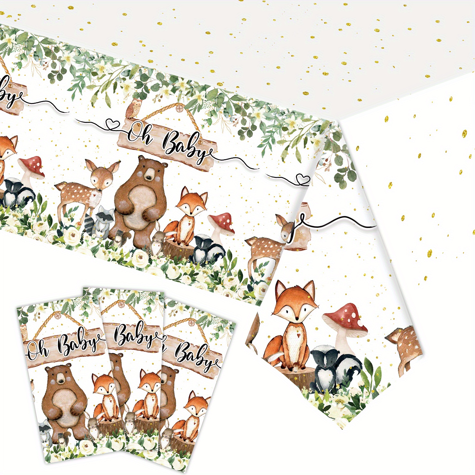

1pc, Jungle Animal Party Tablecloth, Birthday Party Disposable Tablecloth, Birthday Decor, Birthday Supplies, Party Decor, Party Supplies, Holiday Decor, Holiday Supplies