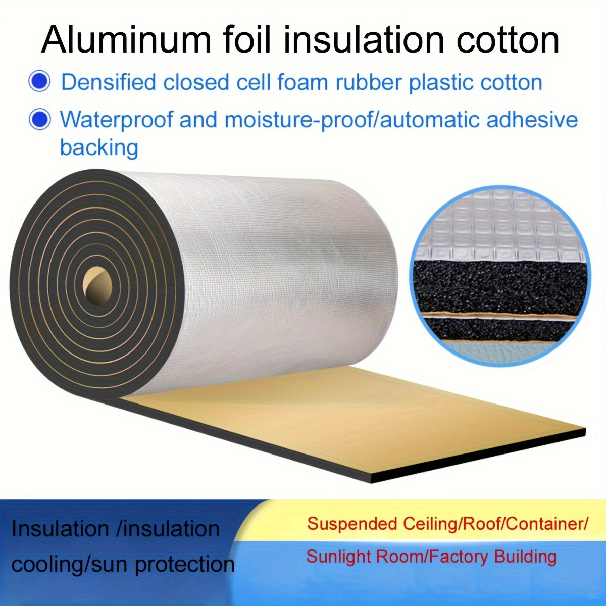 Tapis Insonorisant Thermique,Coton d'isolation thermique de toit,tapis  d'isolation thermique et insonorisant,matériau d'isolation thermique,for