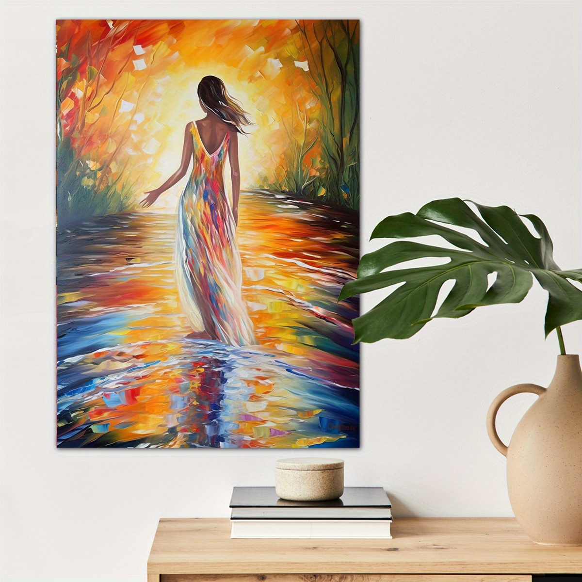 

1pc Lady In A Gorgeous Dress Poster Canvas Wall Art For Home Decor, Poster Wall Decor High Quality Canvas Prints For Living Room Bedroom Kitchen Office Cafe Decor, Perfect Gift And Decoration