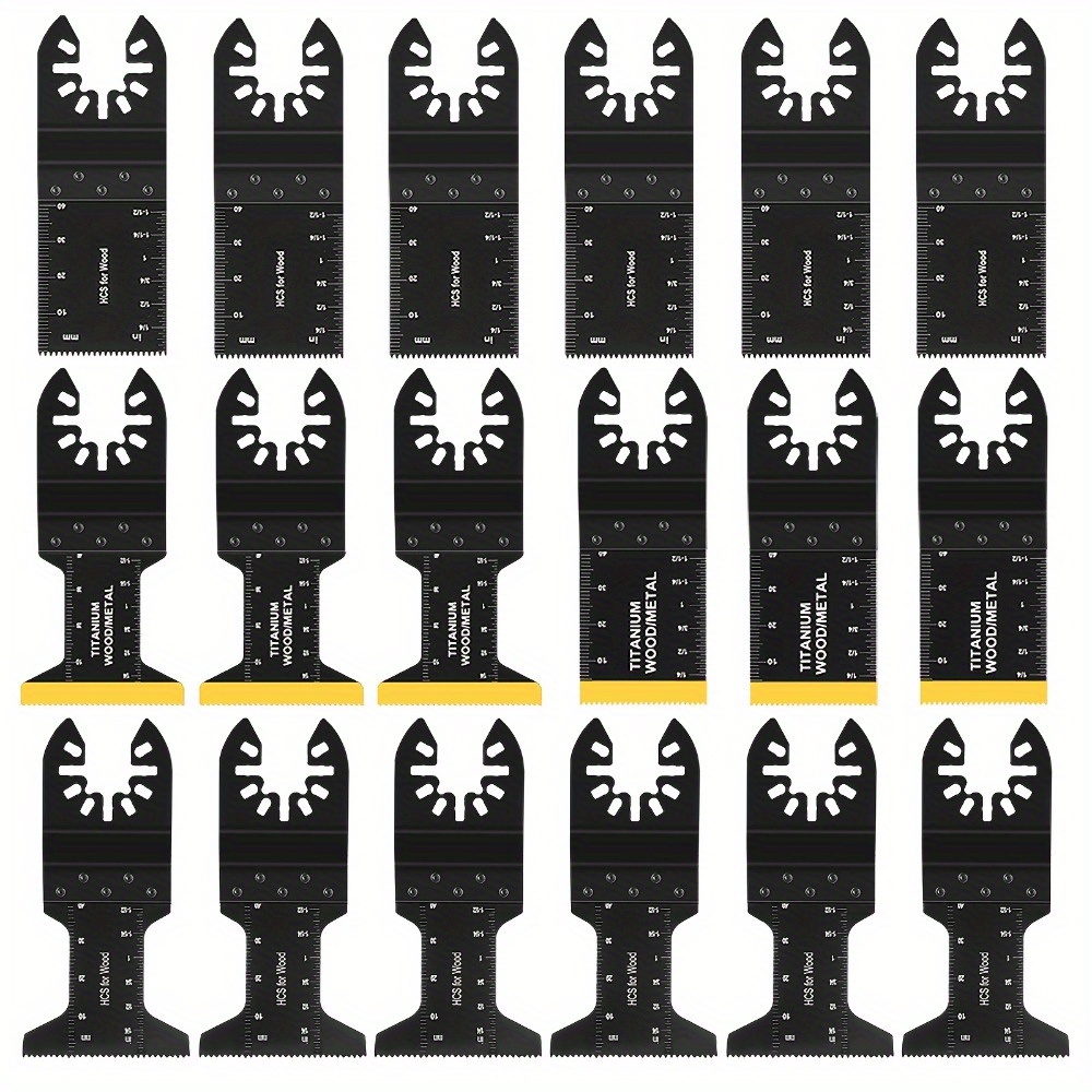

10pcs Titanium Oscillating Multitool Blades, Oscillating Saw Blades Metal Cutting For Nails Wood Plastic And Hard Material Oscillating Tool Blades Kit Fit Rockwell Milwaukee